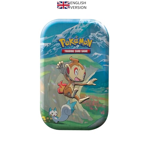Pokémon TCG: Sinnoh Stars Mini Tin - Chimchar, Pachirisu (2 Booster Packs & 1 Pokémon Art Card),Multicolor