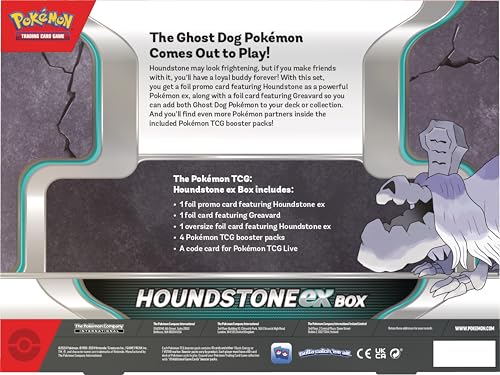 Pokémon TCG: Houndstone ex Box (4 Booster Packs, 2 Foil Cards & 1 Oversize Foil Card)