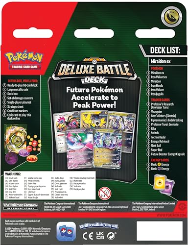 Pokemon TCG: Miraidon ex Deluxe Battle Deck (Ready-to-Play 60-Card Deck & Accessories)
