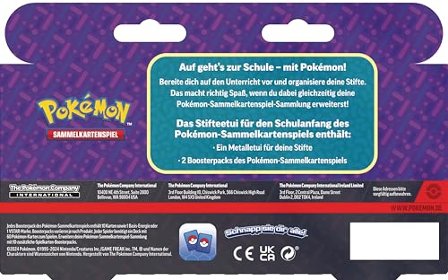Pokémon - Trading Card Game: Back to School Pencil Case - Glurak (1 Tin Box & 2 Booster Packs)