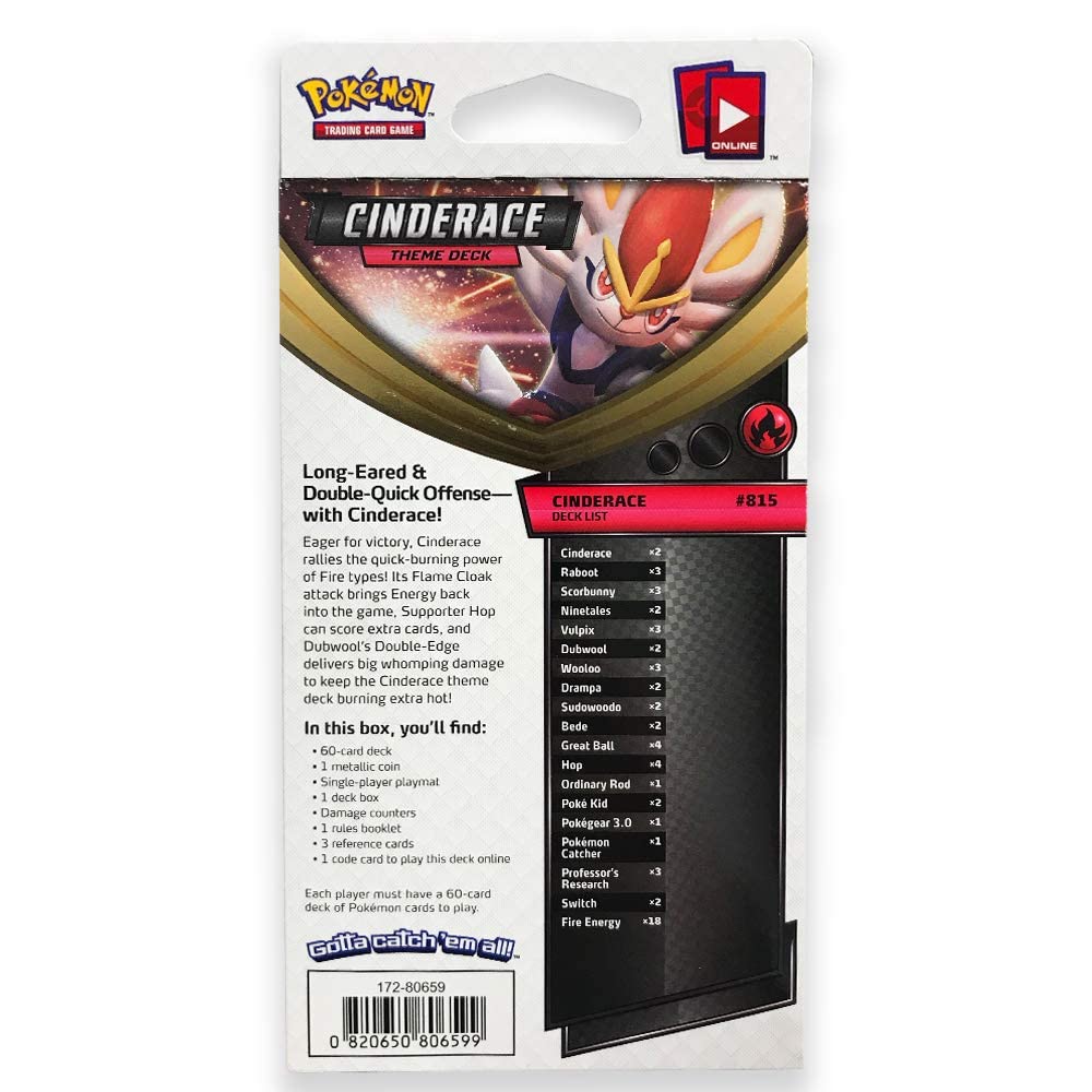 Pokemon TCG: Sword & Shield Theme Deck Featuring Cinderace