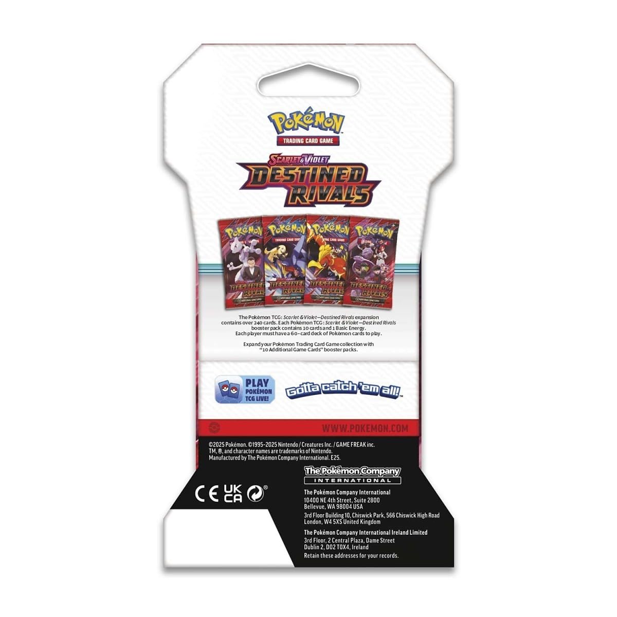 Pokemon TCG - Scarlet & Violet: Destined Rivals - 8 Booster Pack Lot - 80 Cards
