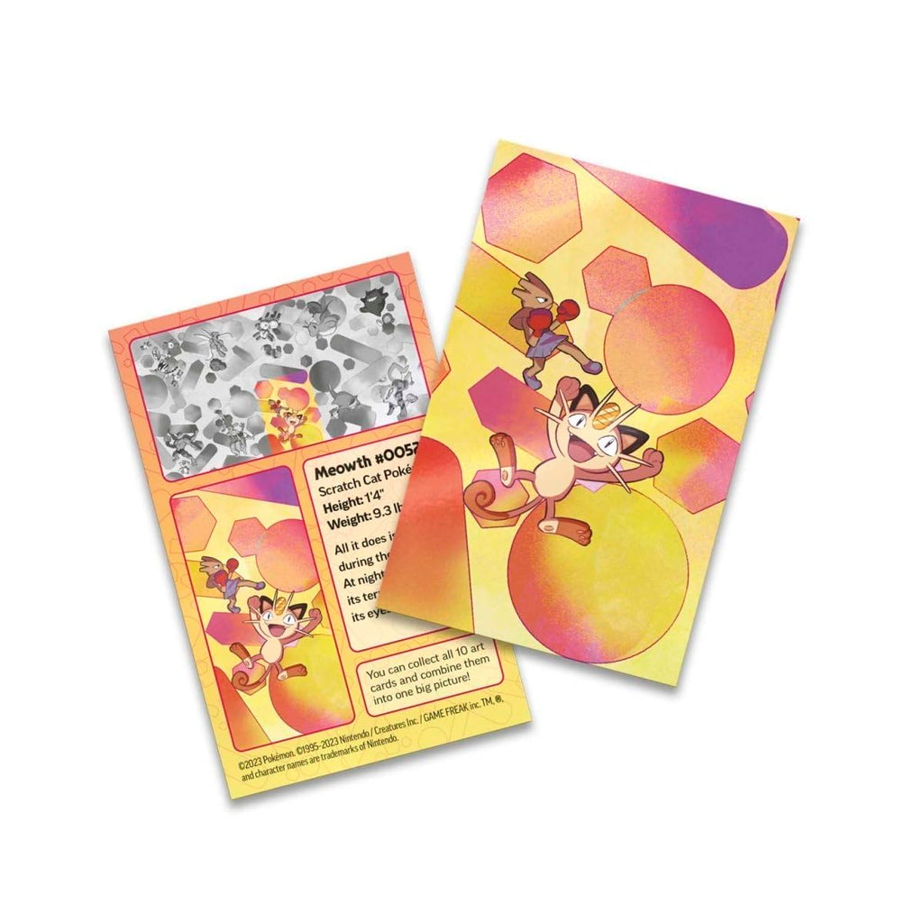 Pokémon TCG: Scarlet & Violet—151 Mini Tin – Meowth and Hitmonchan (2 Booster Packs, 1 Coin & 1 Art Card)