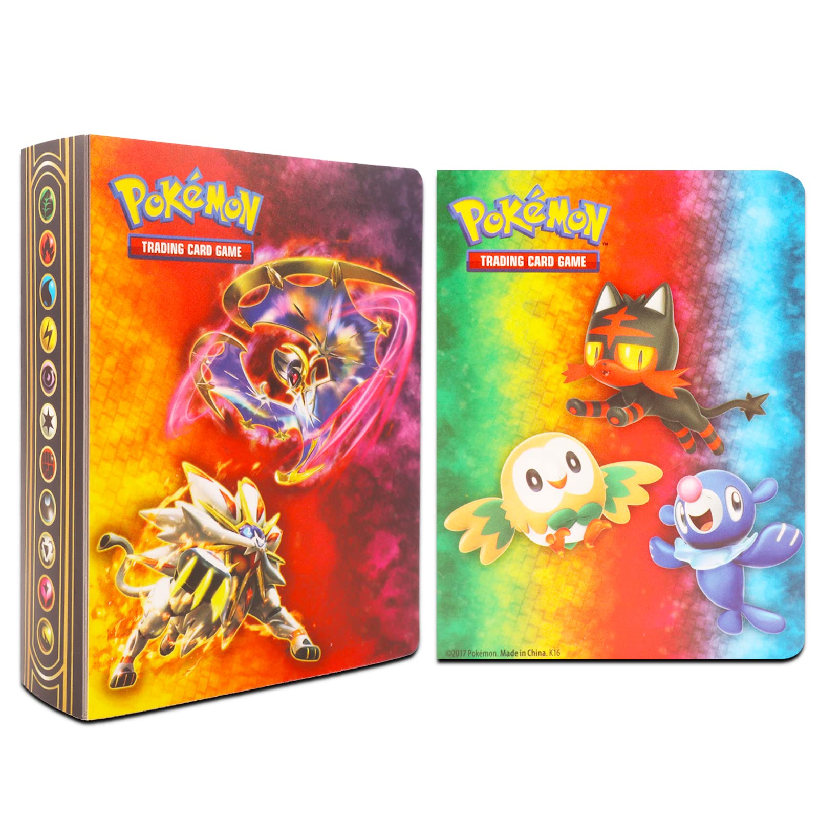 Pokemon Binders for Cards Bundle - 6 Pack Assorted Mini Binders, Each Holds 60 Cards Plus Door Hanger | Pokemon Card Carrying Case Set