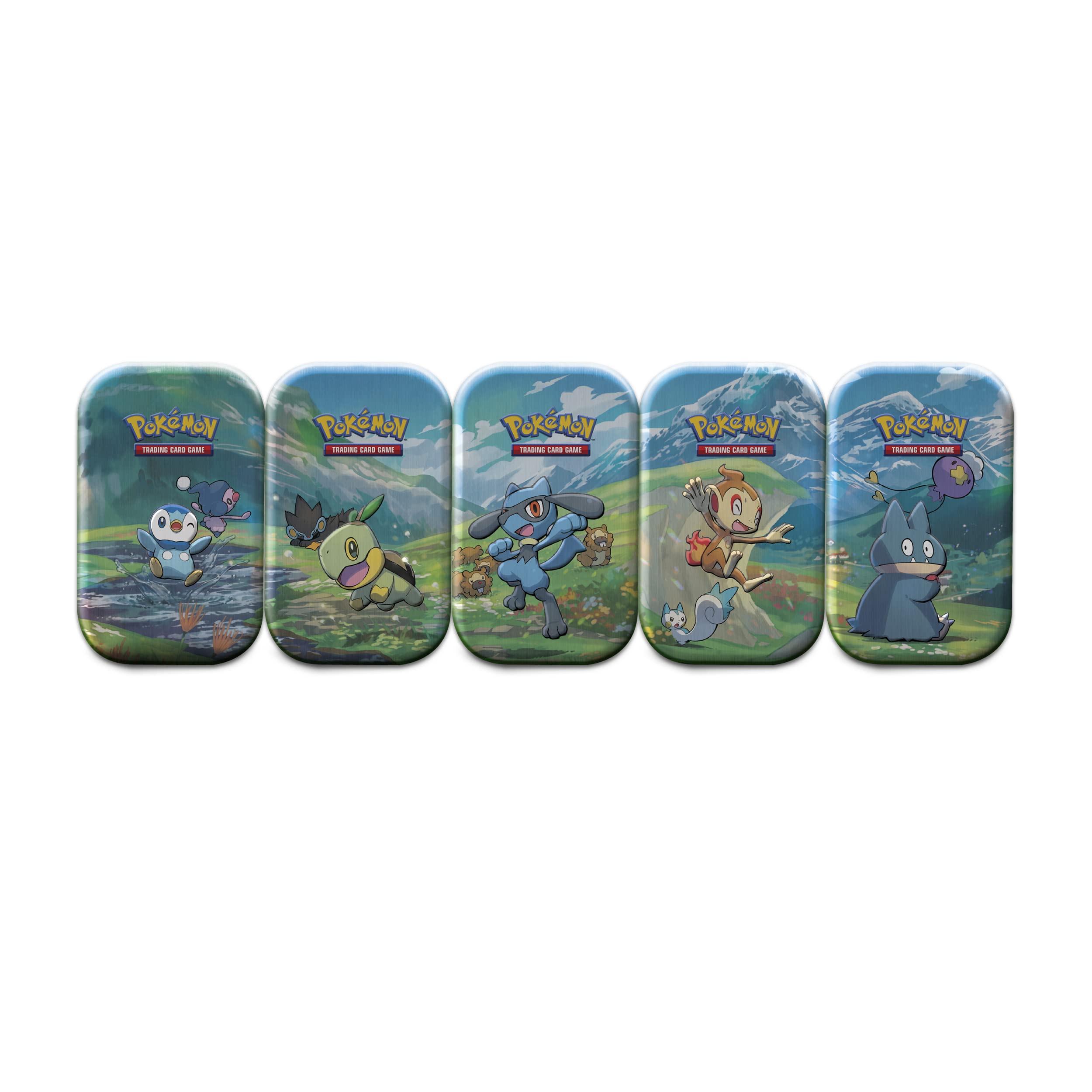 Pokémon TCG: Sinnoh Stars Mini Tin - Chimchar, Pachirisu (2 Booster Packs & 1 Pokémon Art Card),Multicolor