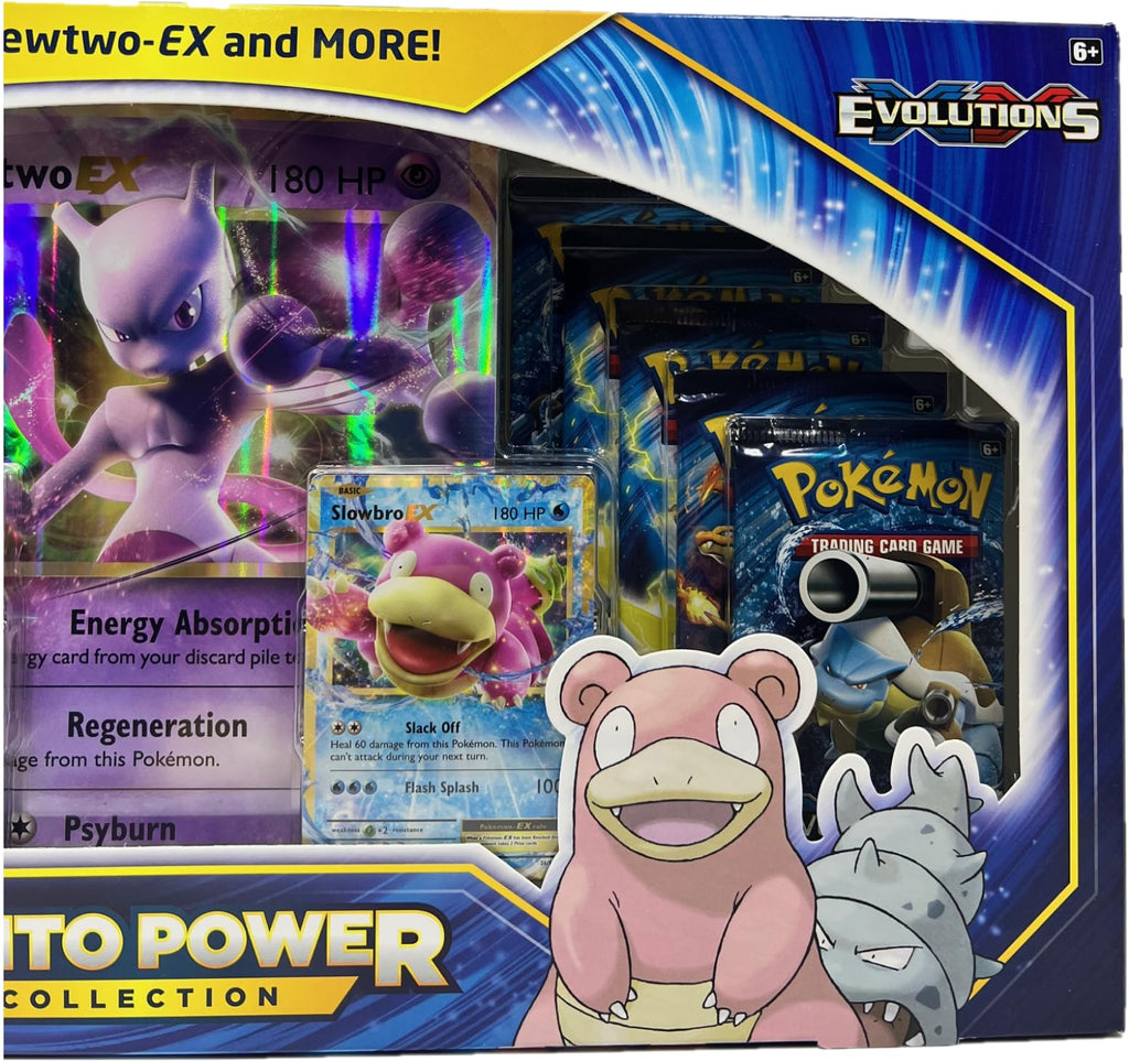 Pokemon TCG: Mewtwo-EX Slowbro-EX Kanto Power Premium Collection, 10 XY Evolutions Booster Packs