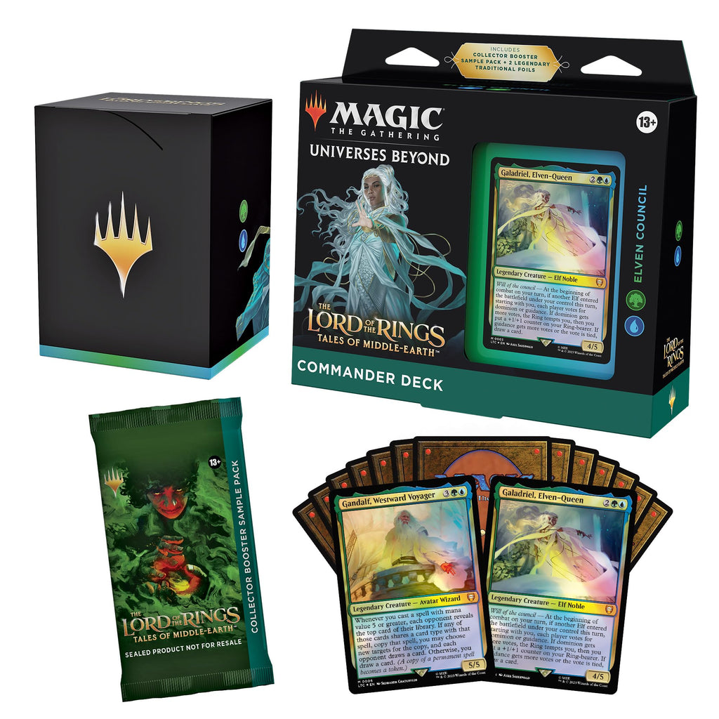 Magic The Gathering The Lord of The Rings: Tales of Middle-Earth Commander Deck Bundle – Includes Pack of 4 Decks