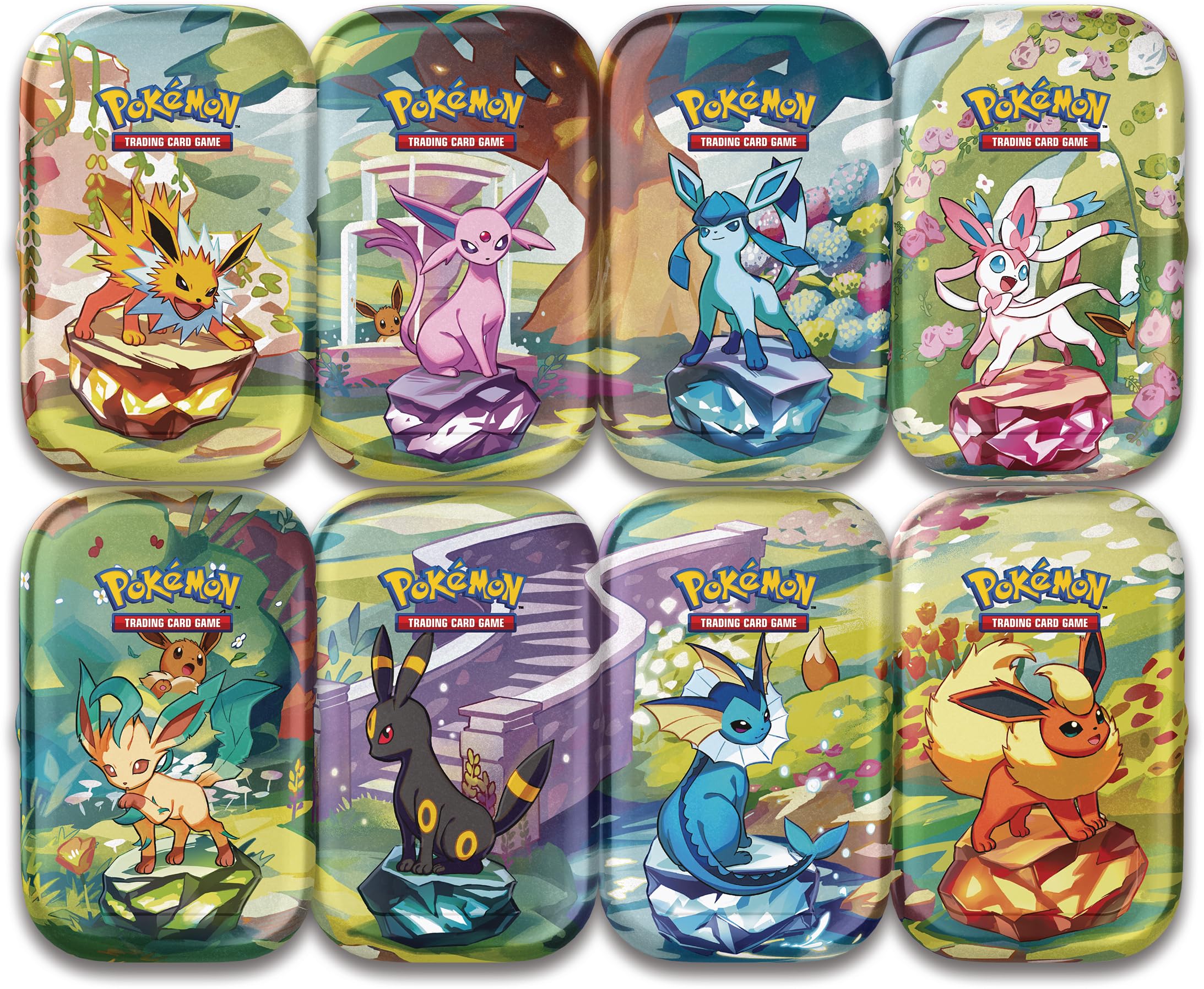 Pokémon TCG: Scarlet & Violet—Prismatic Evolutions Mini Tin – Glaceon (2 Booster Packs & 1 Coin)